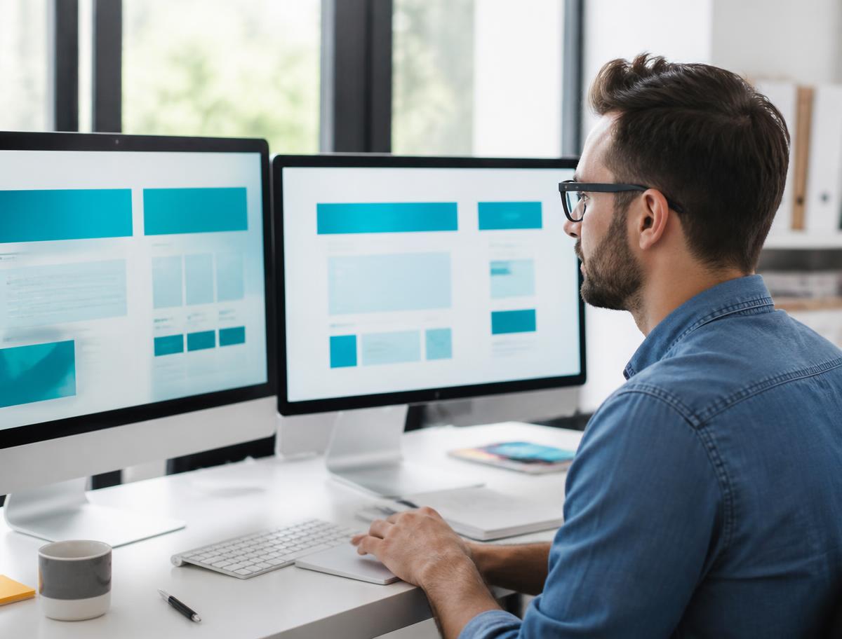 Entwicklerteam arbeitet an einer Webanwendung